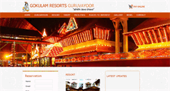 Desktop Screenshot of gokulamresorts.com